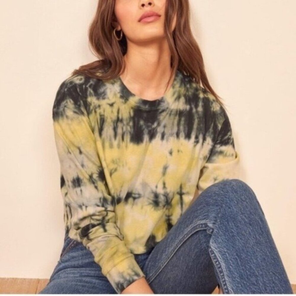 Reformation Jaxon Cropped Long Sleeve Tee Top XS